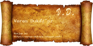 Veres Dukász névjegykártya